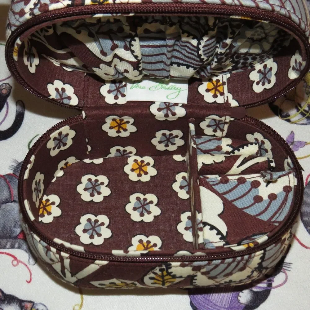 Vera Bradley Floral Quilted Travel Jewelry Case